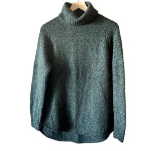 Women's S Michael Kors Pullover Turtleneck Sweater Forest Green Thick Knit
